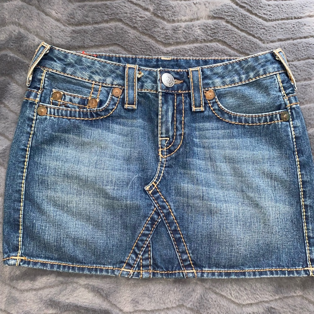 True religion denim woman short skirt size 28